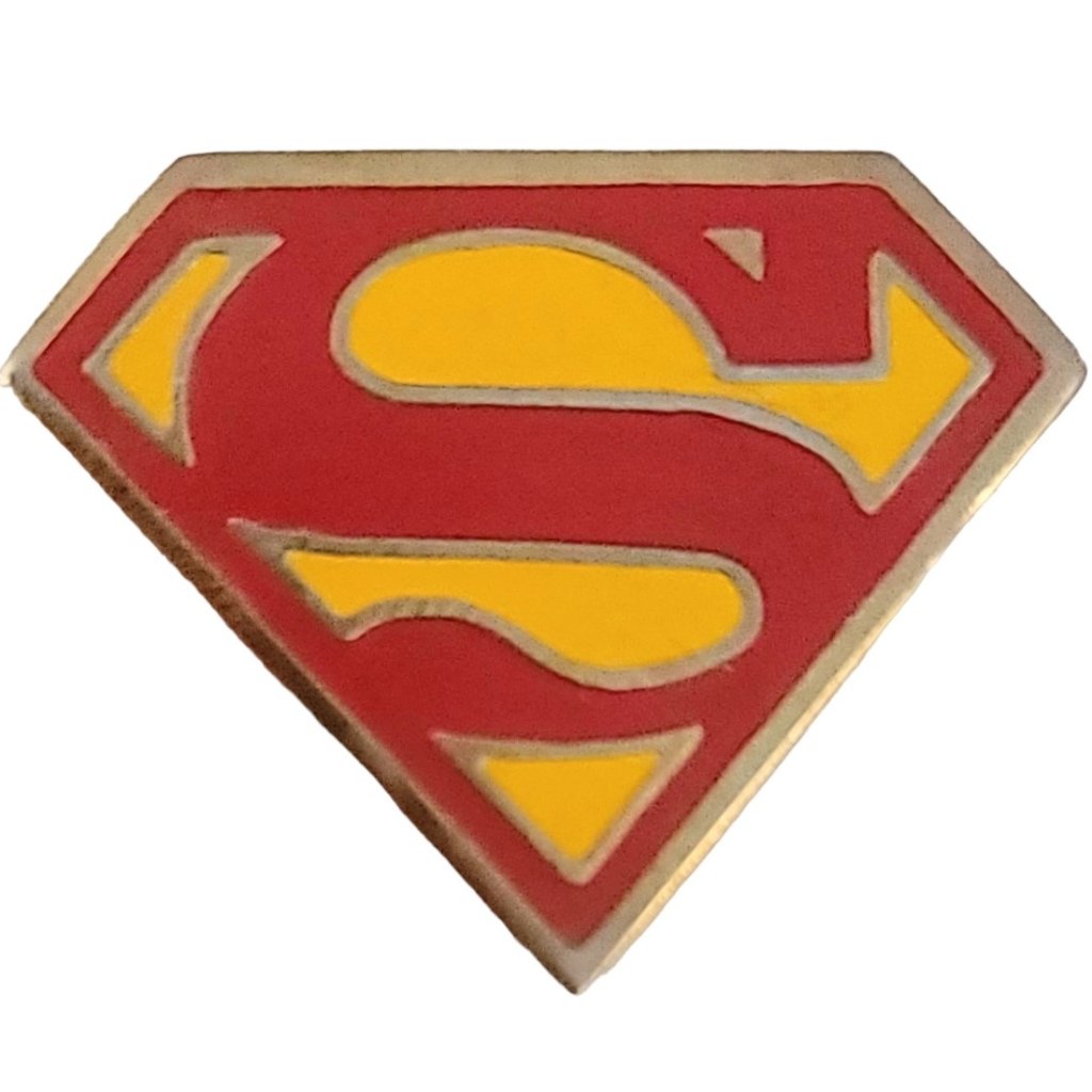 1944 Dc Comics Vintage Red Yellow Enamel S Superman Pin M465 96$